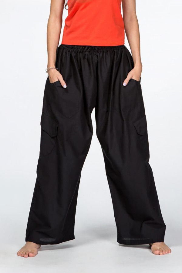 Черные широкие штаны Кобальт