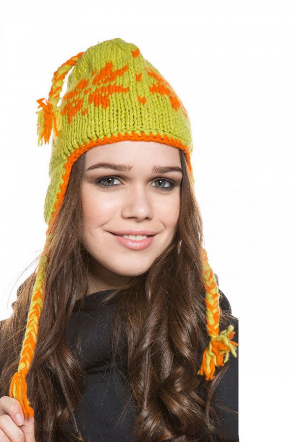 Теплая шапка Снежинка