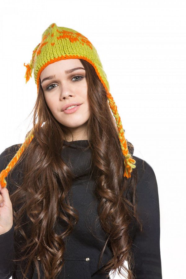 Теплая шапка Снежинка