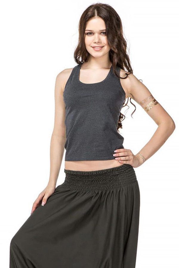 Маечка однотонная Серая ночь