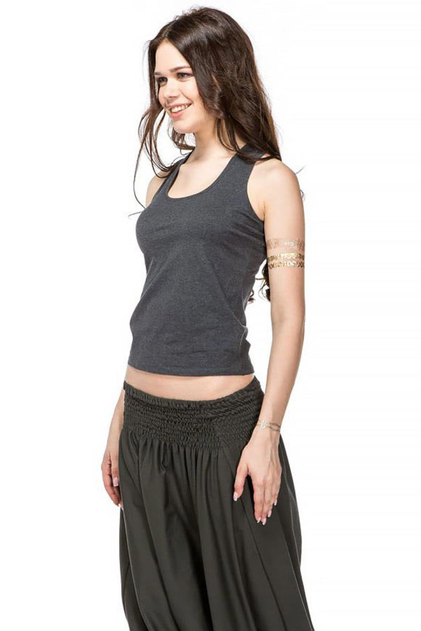 Маечка однотонная Серая ночь