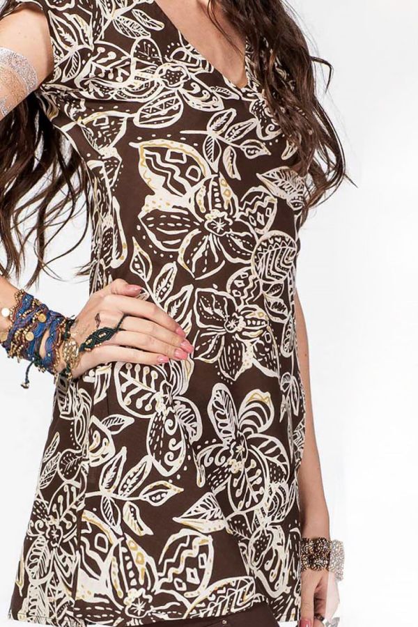 Платье-туника Ночные цветы