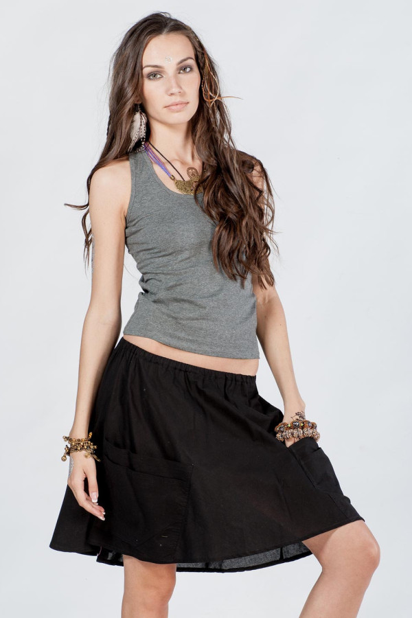 Серая женская майка Мокрый асфальт