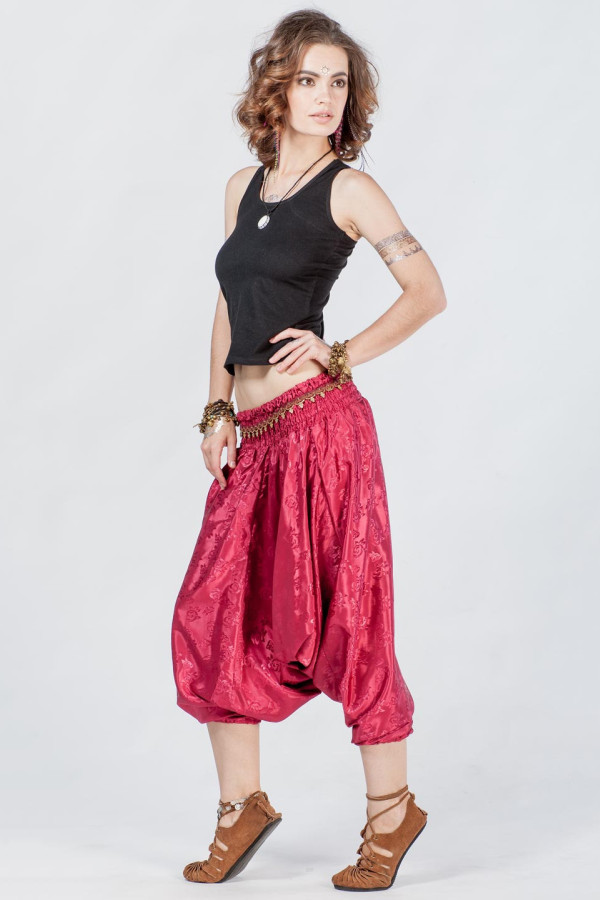 Женская чёрная майка борцовка из хлопка – Каладиум