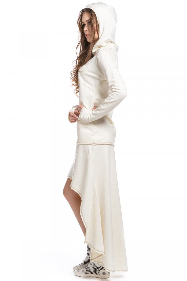 Утепленная асимметричная юбка