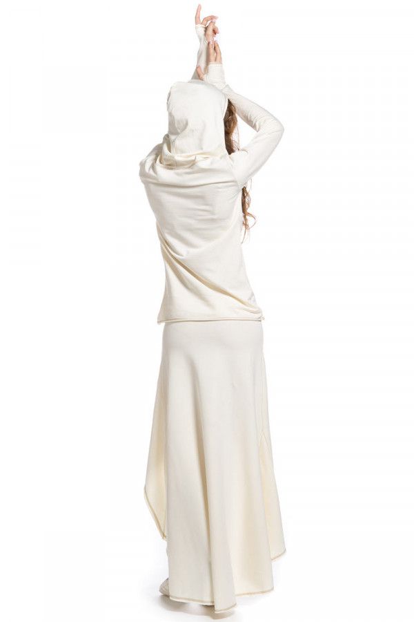 Утепленная асимметричная юбка