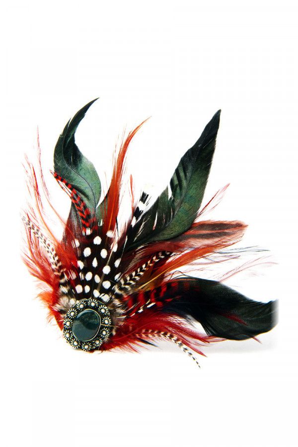 Заколка красная Калибри