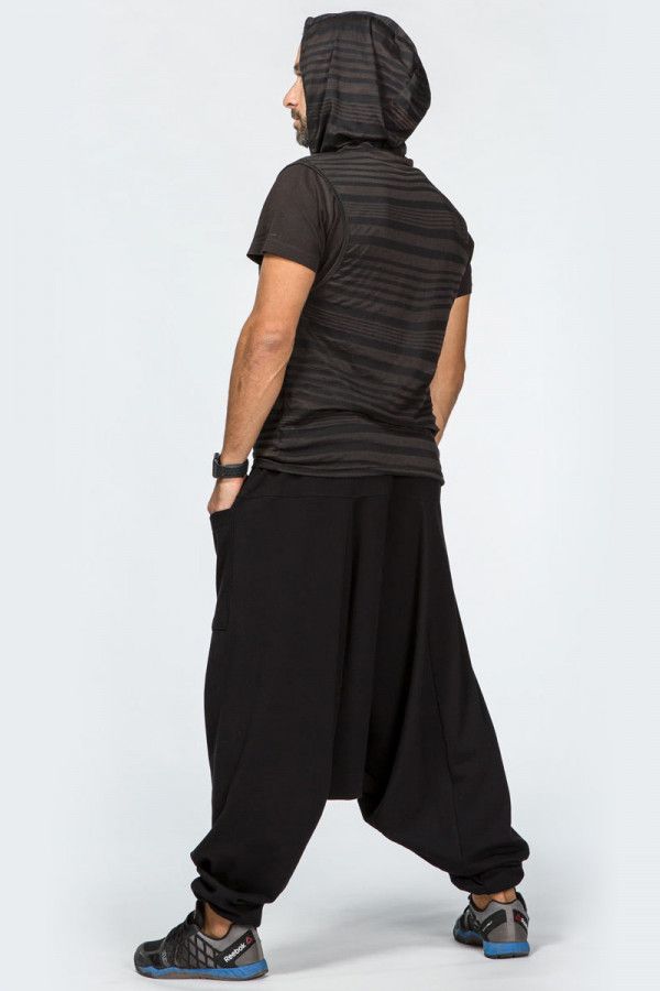 Мужские черные штаны алладины с карманами «Таймыр»