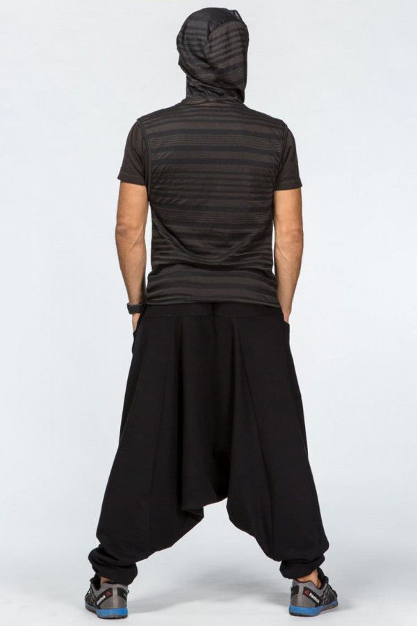 Мужские черные штаны алладины с карманами «Таймыр»