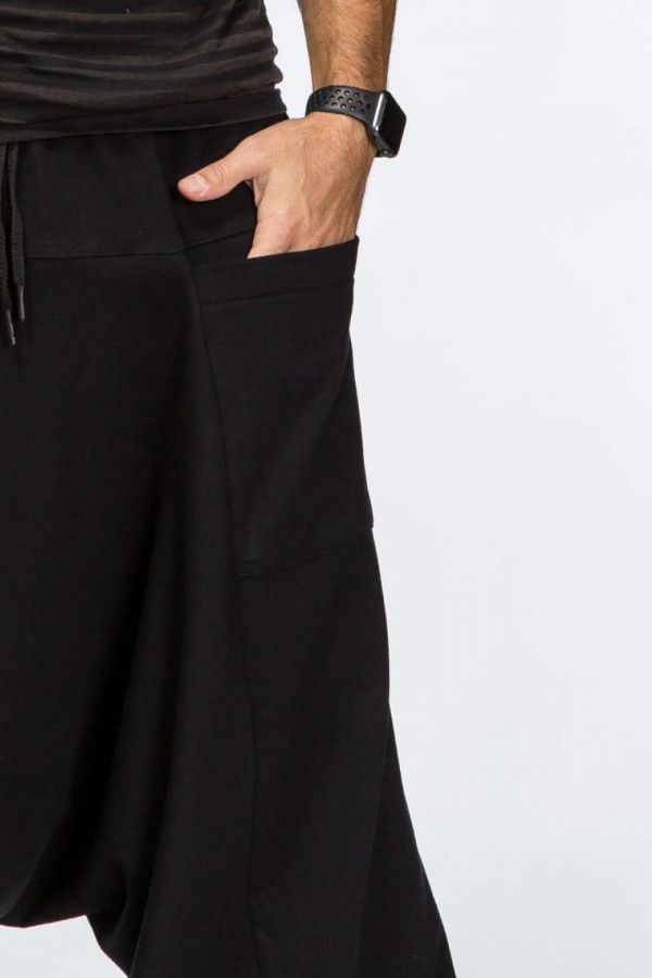 Мужские черные штаны алладины с карманами «Таймыр»