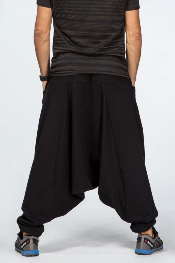 Мужские черные штаны алладины с карманами «Таймыр»