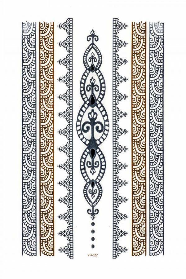 Наклейки на тело Этнические орнаменты