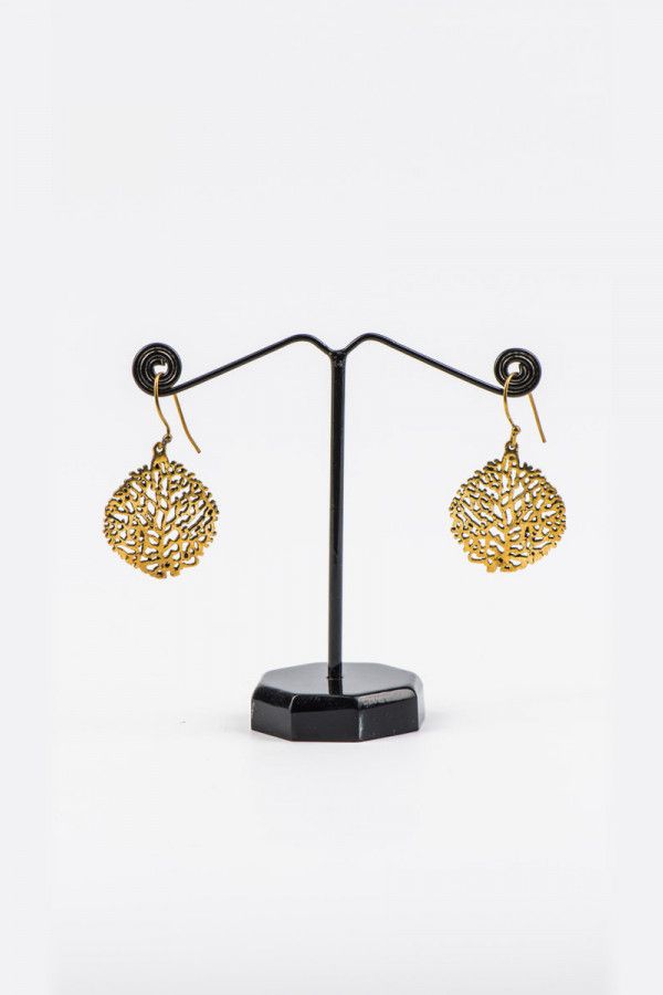 Серьги ажурные Необычный коралл