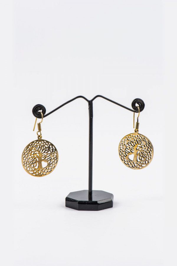 Серьги круглые Дерево мира