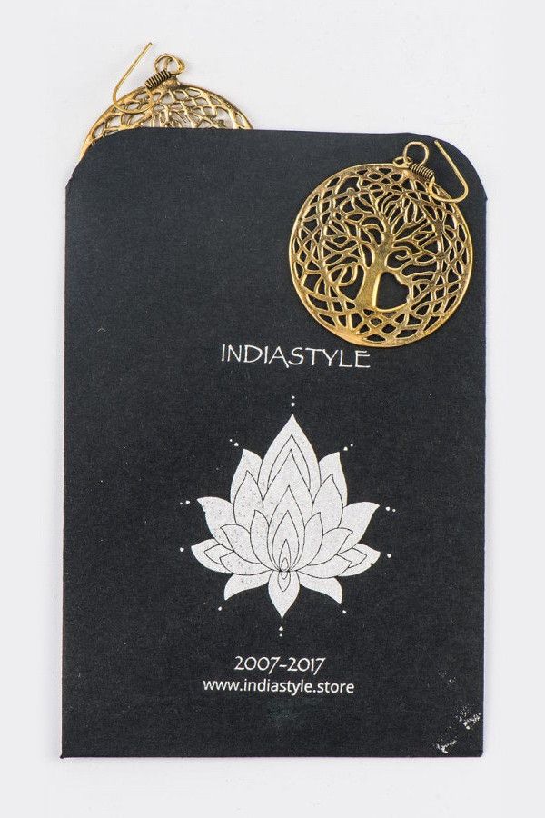 Серьги круглые Дерево мира