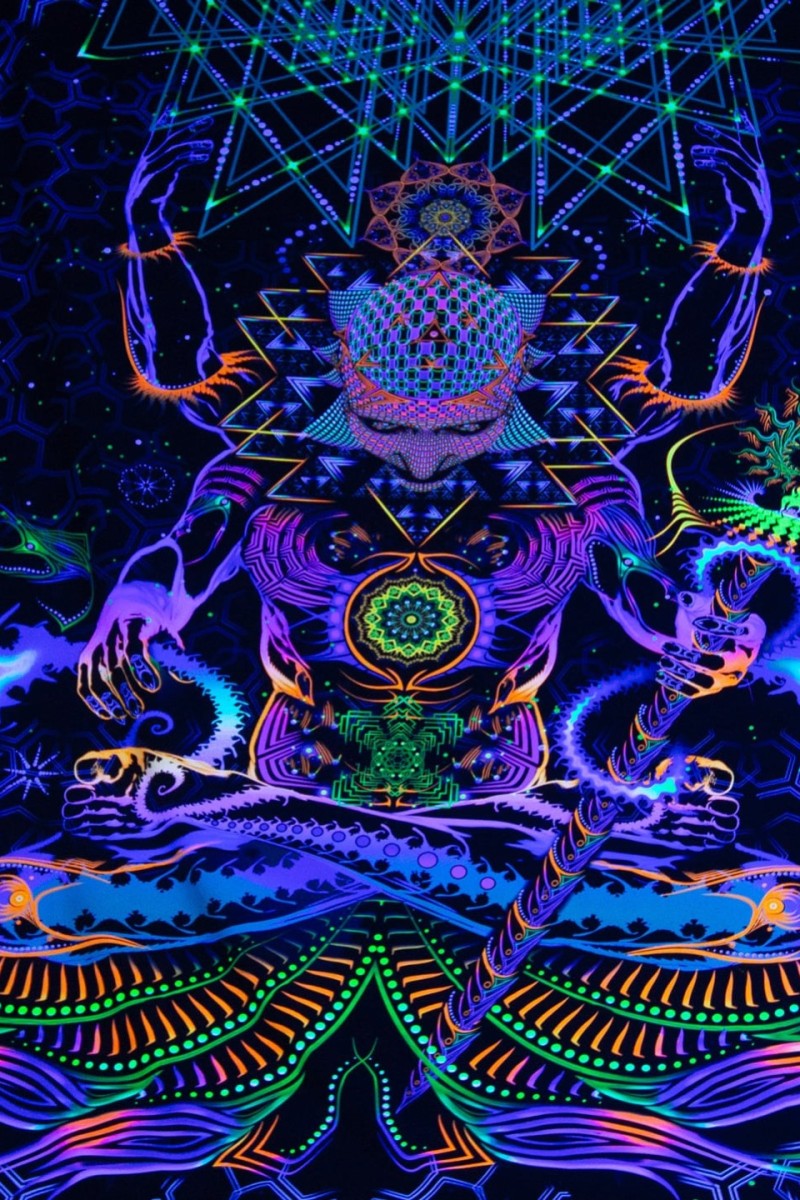 Гобелен настенный флуоресцентный «Macrocosm»