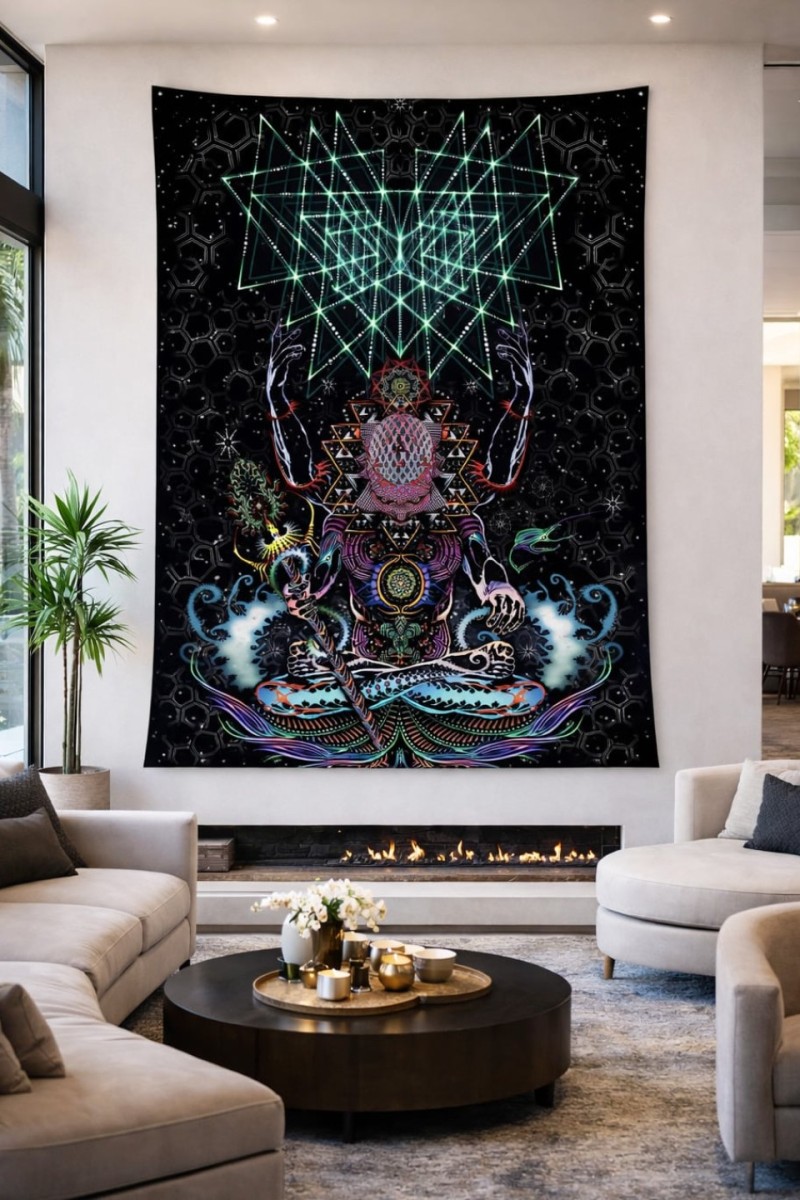 Гобелен настенный флуоресцентный «Macrocosm»