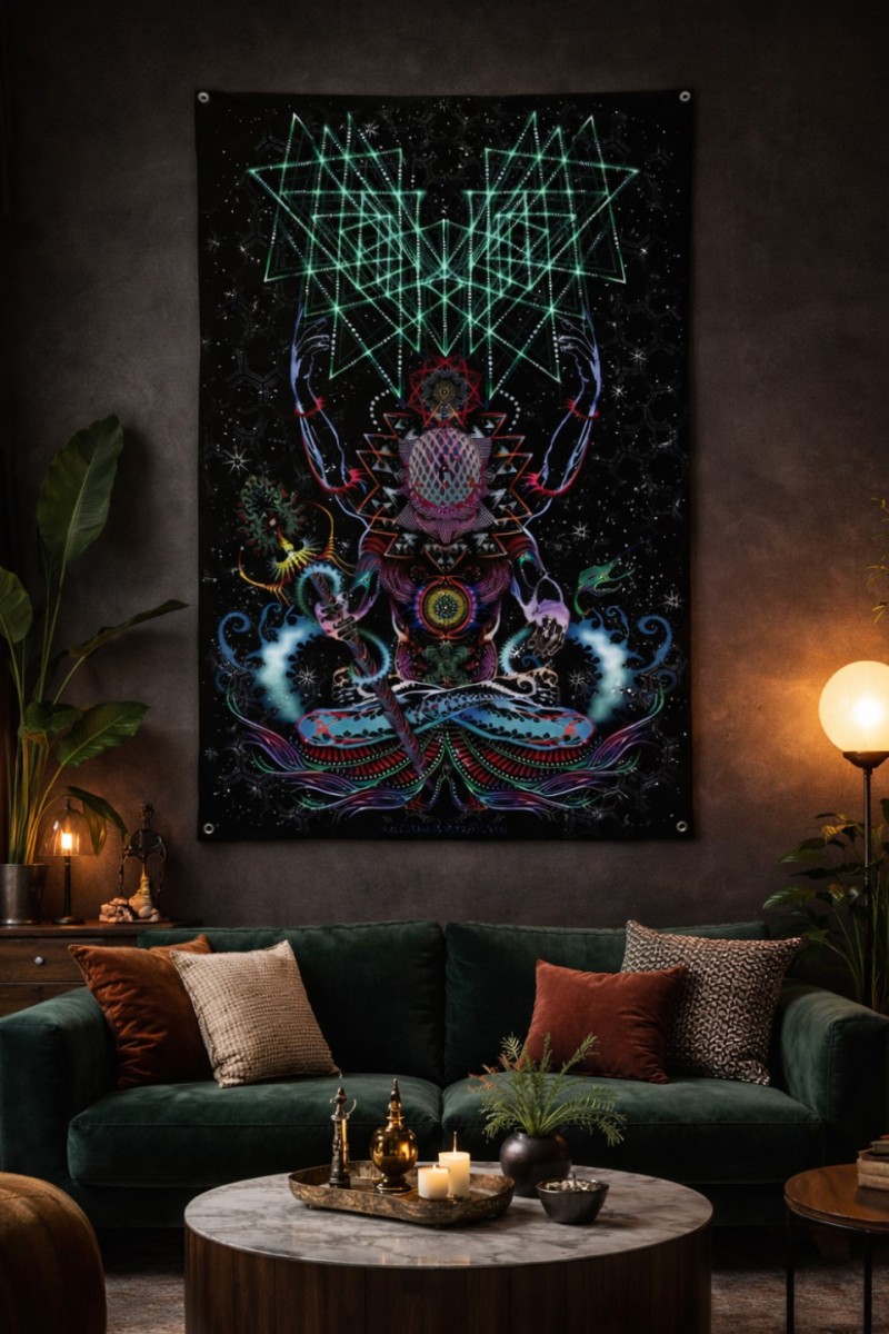 Гобелен настенный флуоресцентный «Macrocosm»