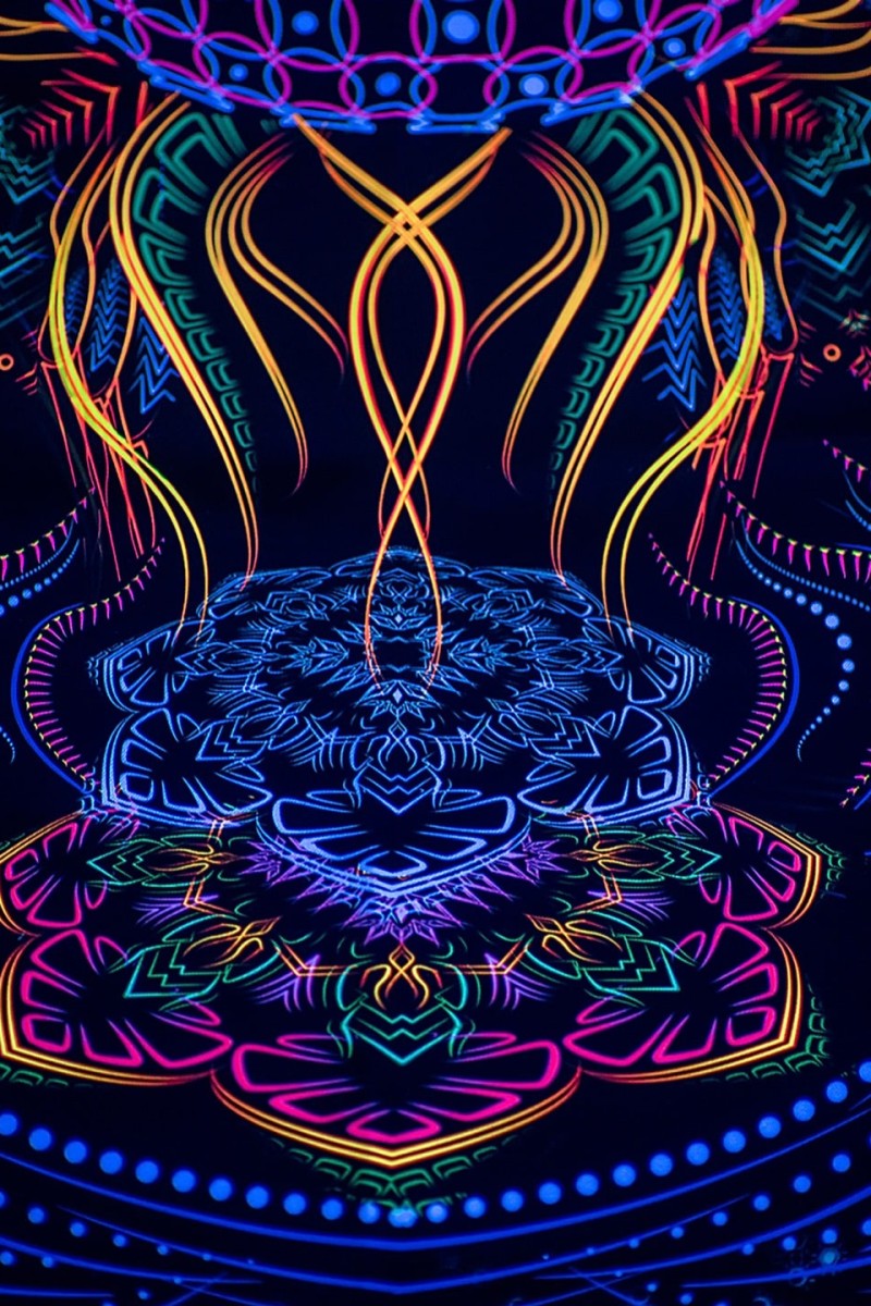 Настенный гобелен с психоделическим принтом «Ganesha»