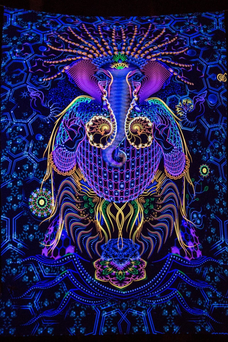 Настенный гобелен с психоделическим принтом «Ganesha»