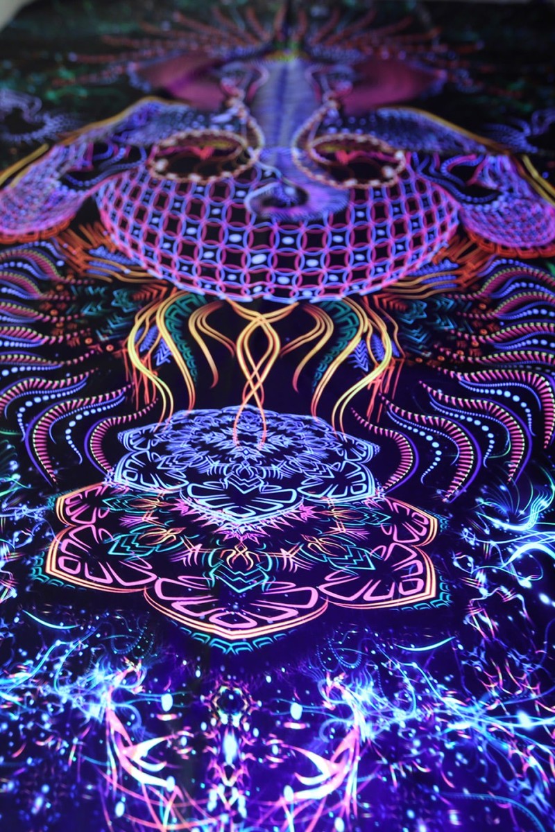 Настенный гобелен с психоделическим принтом «Ganesha»