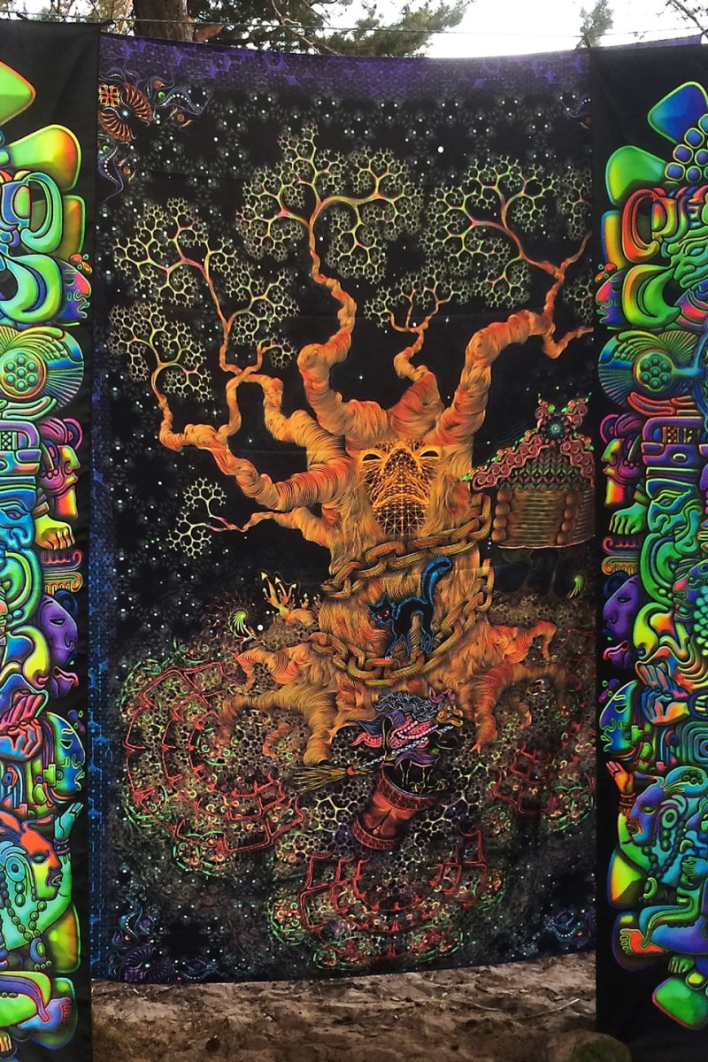 Настенное флуоресцентное полотно «Tree of Life»