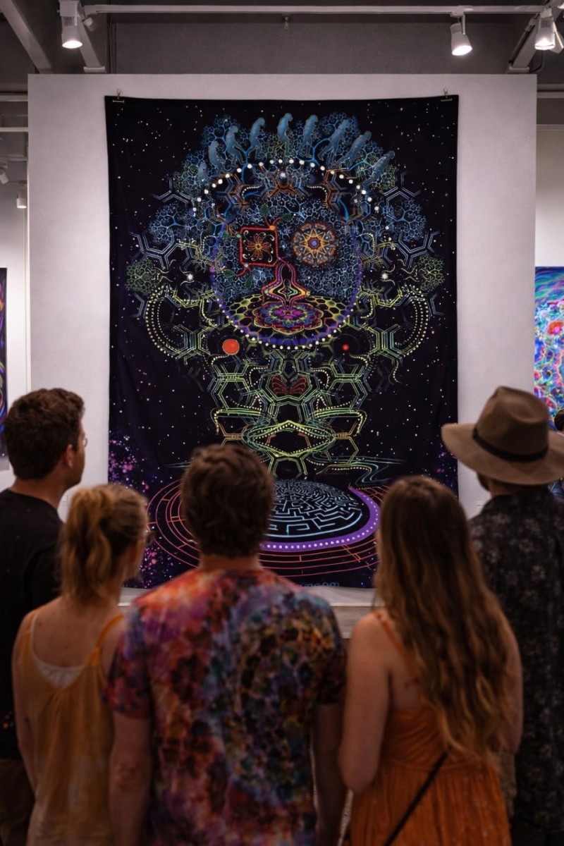 Психоделический гобелен на стену «Сознанаие»