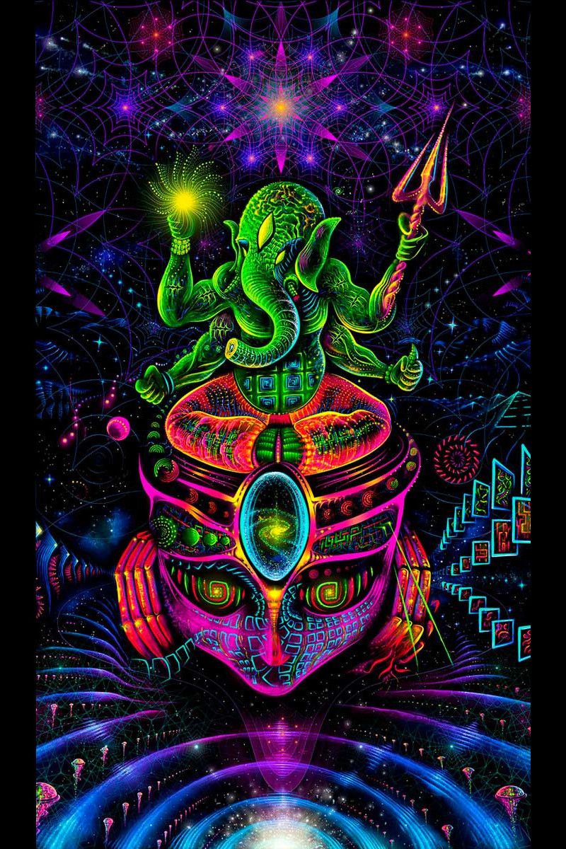 Флуоресцентный гобелен «GANESHA»