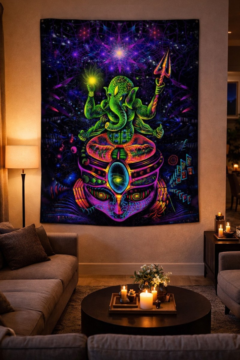 Флуоресцентный гобелен «GANESHA»