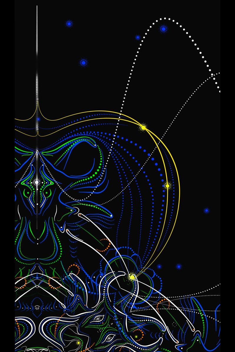 Кофта ассиметричная с рисунком Yantra