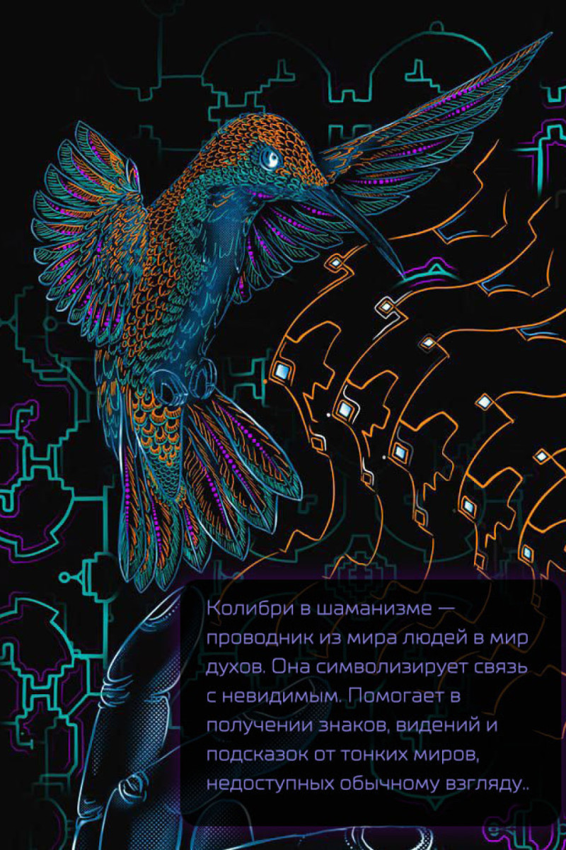 Мужская черная футболка с авторским принтом «Шаман»