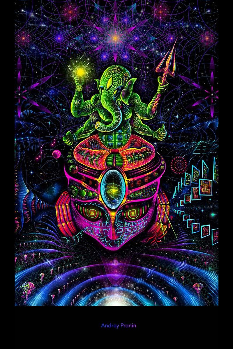 Женская футболка с принтом «Trance Ganesha»