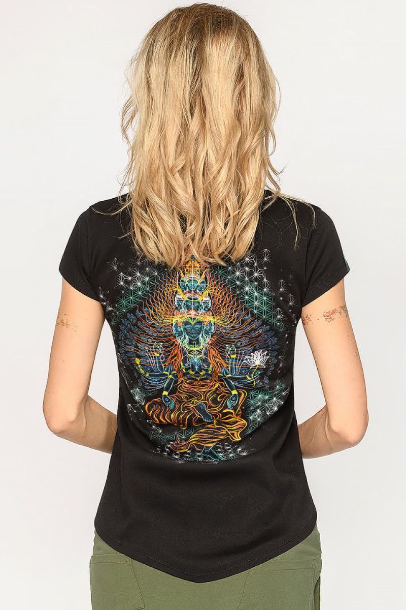 Футболка с флуоресцентным принтом «AvalokiteShvara»