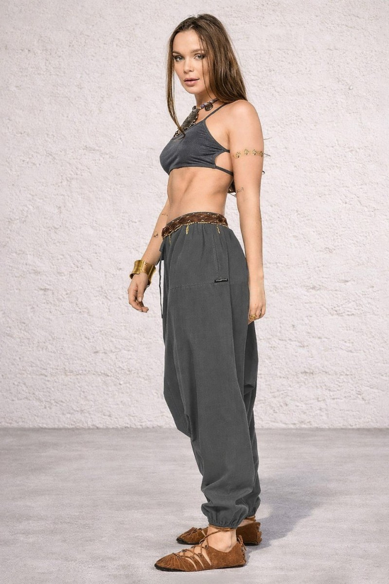 Женские Алладины из тонкого натурального хлопка – Шалфей