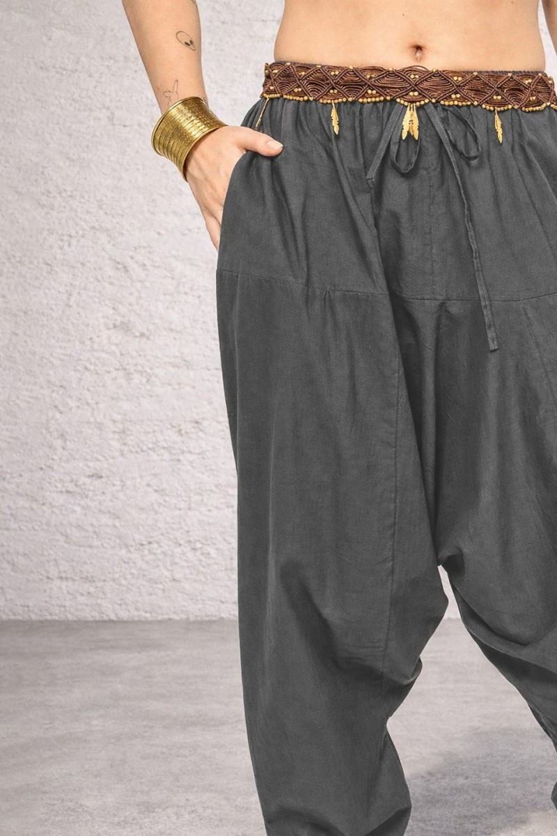 Женские Алладины из тонкого натурального хлопка – Шалфей