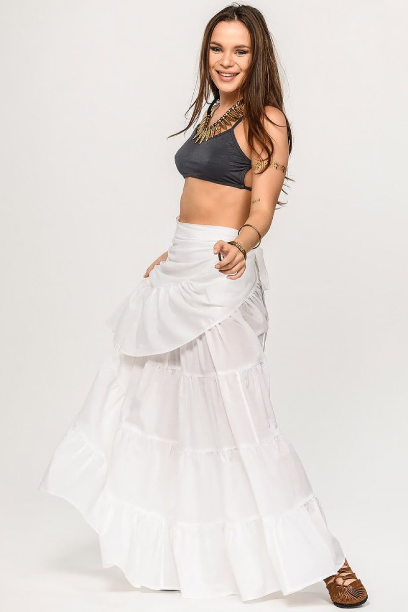 Юбка длинная на запах Бакус