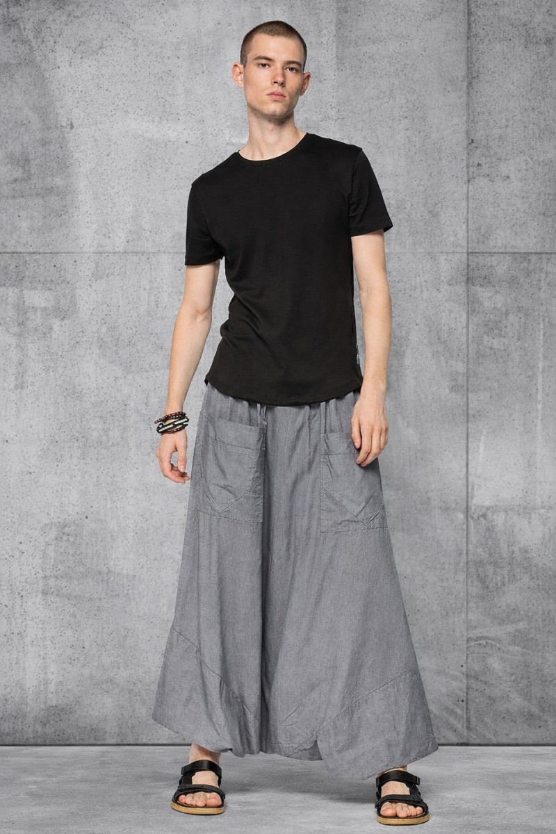 Мужские широкие штаны из натурального хлопка – Ганимед