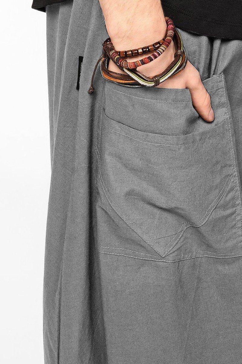 Мужские широкие штаны из натурального хлопка – Ганимед