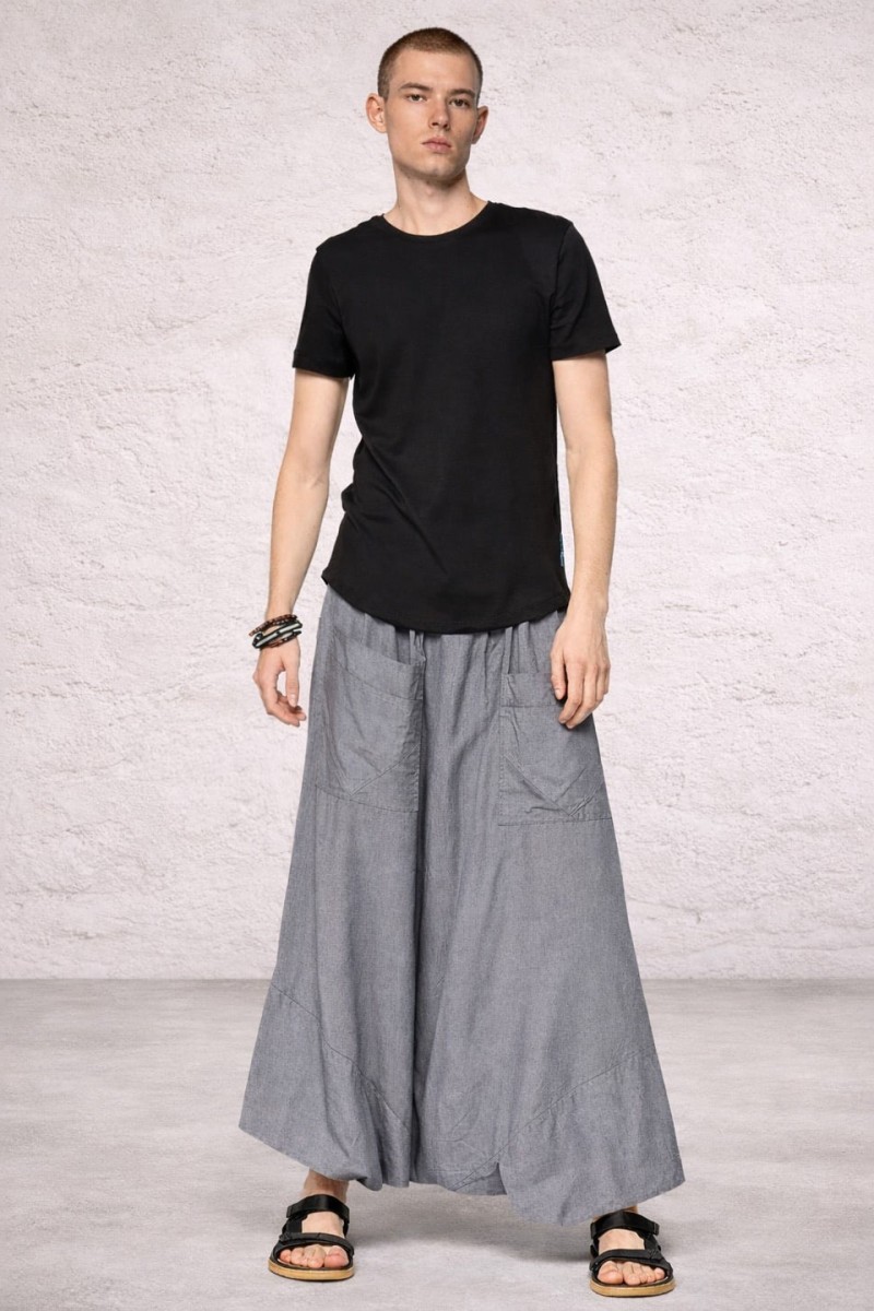 Мужские широкие штаны из натурального хлопка – Ганимед