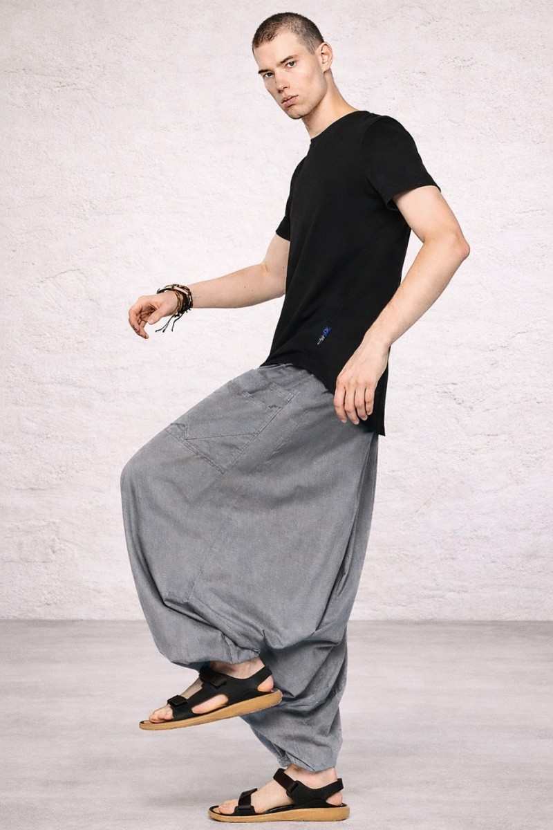 Мужские широкие штаны из натурального хлопка – Ганимед