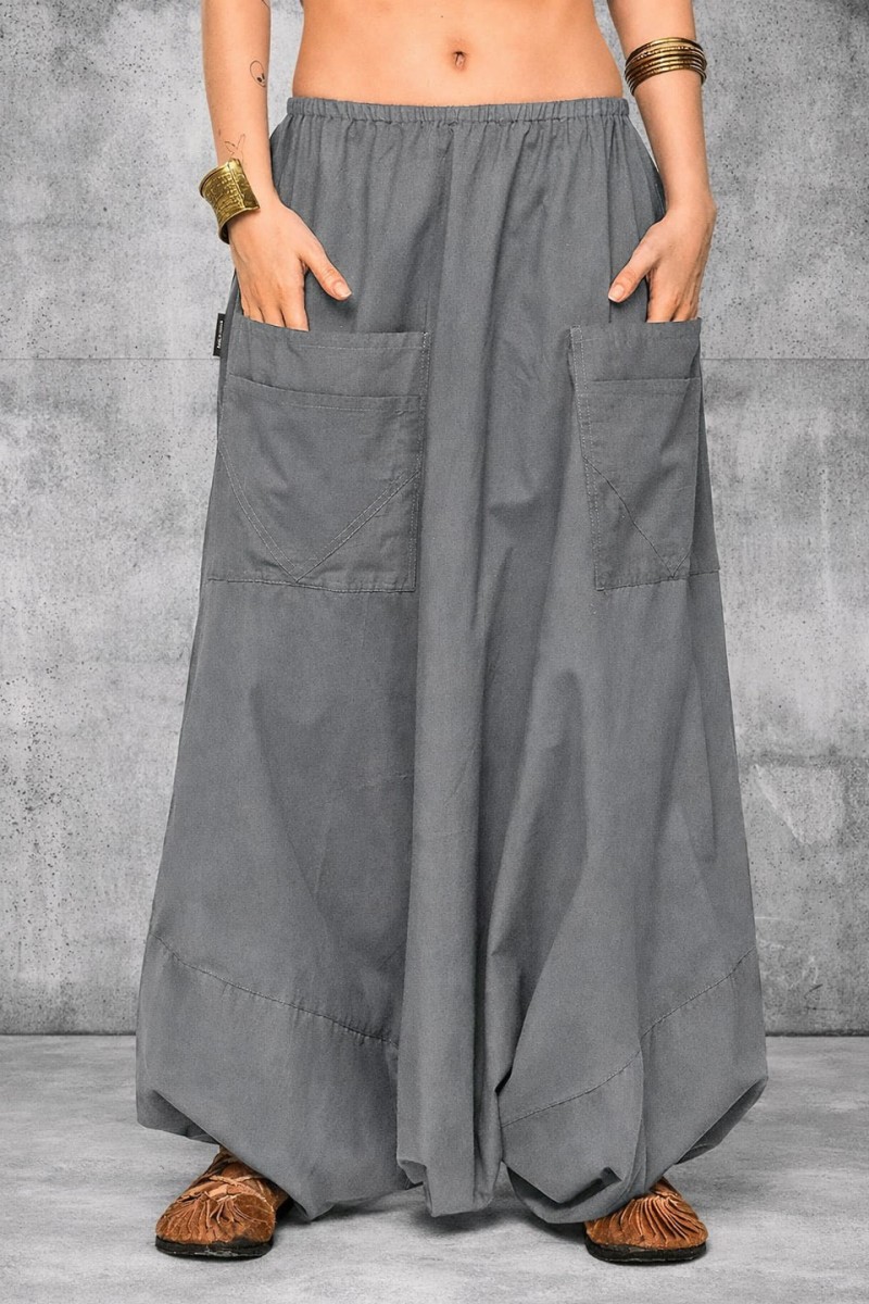 Женские штаны шаровары из хлопка с карманами – Тефия