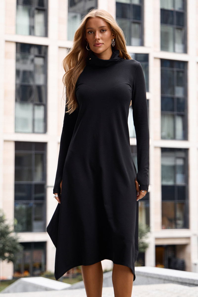 Платье асимметричное из футера Медея