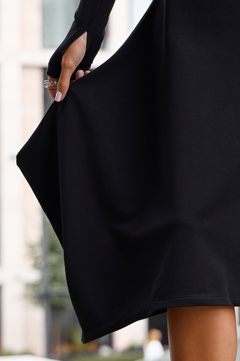 Платье асимметричное из футера Медея