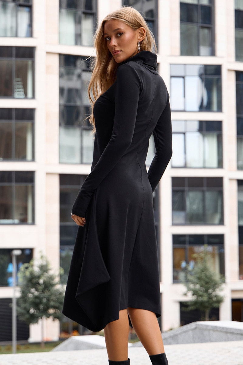 Платье асимметричное из футера Медея