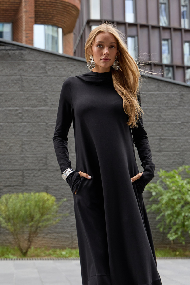 Авторское длинное теплое платье Данху