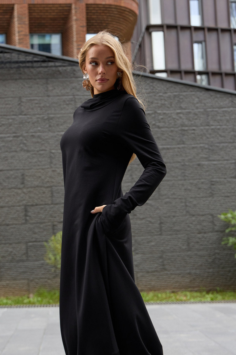 Авторское длинное теплое платье Данху