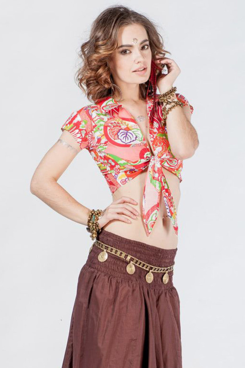 Топик летний с цветами Ванбах