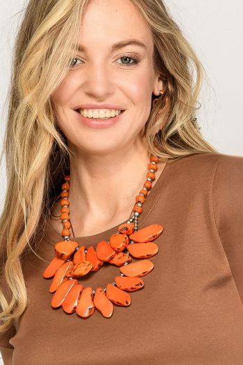 Оранжевые бусы Деванхалли