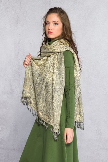 Кашемировый Тонкий шарф Палампур