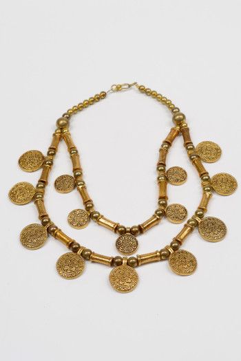 Подвеска с монетами и бусинами Кангра